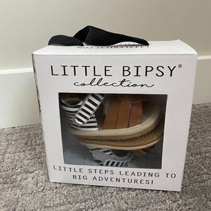 Little Bipsy Baylor Sandals - Camel & Black Stripe